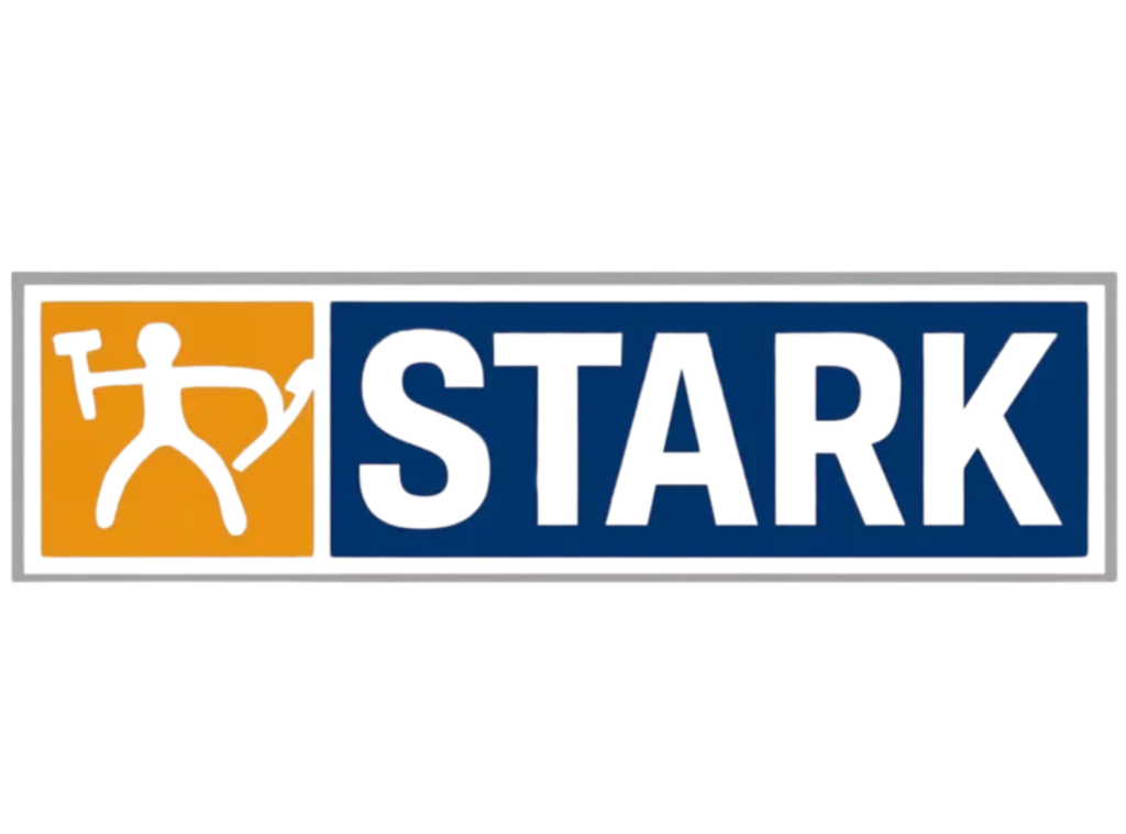 Tømrermester Strandgaard logo med værktøj og navn.